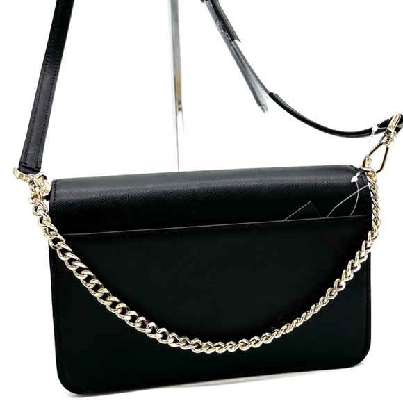 Kate Spade Small Madison Flap Crossbody Bag Black (NWT) - Picture 6 of 10